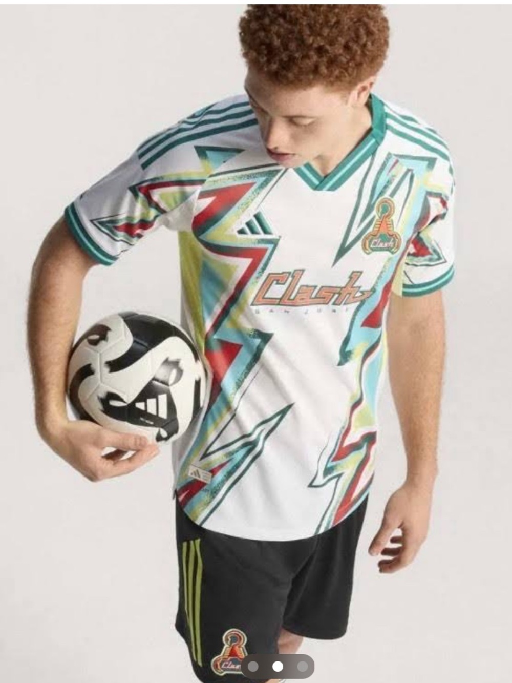 NWT adidas San Jose Clash MLS Short Sleeve Soccer Jersey, Size Medium